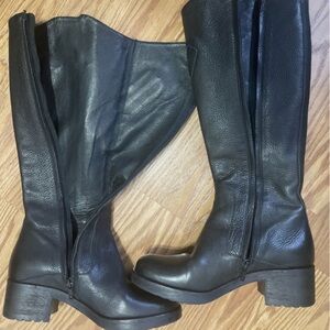 Vera Wang Lavender Evan Women's Black Leather Zip Boots Size 5 1/2 New No Box